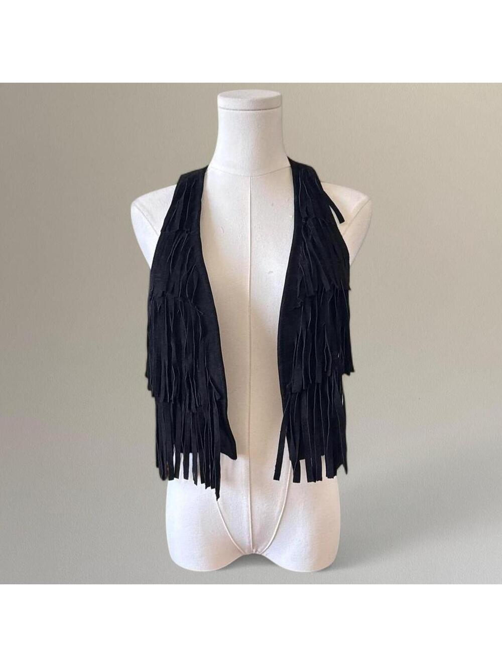 Vintage genuine suede fringe vest from forever 21.